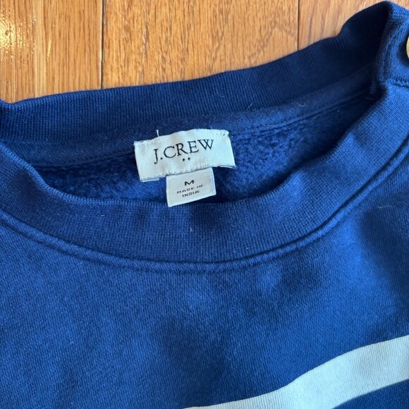 J. Crew Factory, Nautical, Blue/White Sweatshirt, Size M - Picture 5 of 8